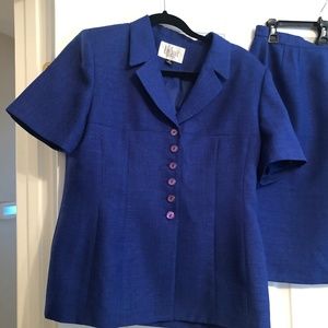 Le Suit Blue Skirt and Jacket